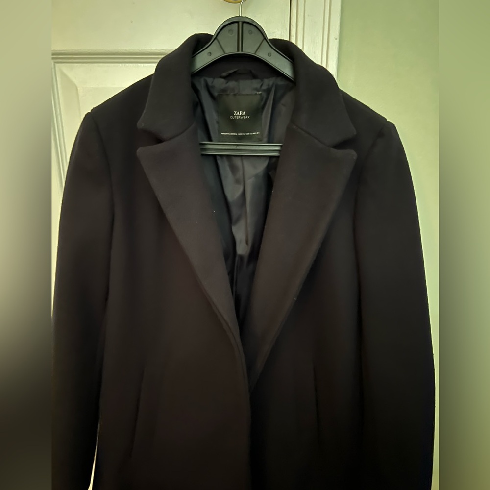 Zara navy blue coat